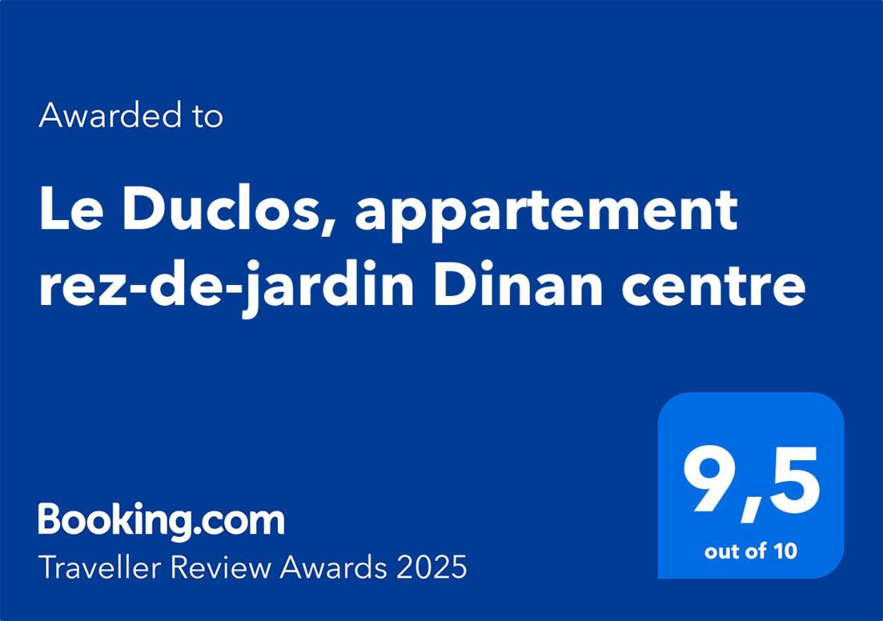 Le Duclos, Appartement Rez-De-Jardin Dinan Centre Exterior foto